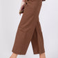 SAGE + FIG Annette Wide Leg Cropped Pants in Mocha