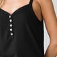 Heimish Unforgettable Moments Quarter Button Ribbed Cami in Black