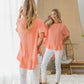 Sew In Love Coral Ruffles Ruffled Top