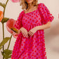 BiBi Who You Are Polka Dot Mesh Puff Sleeve Dress