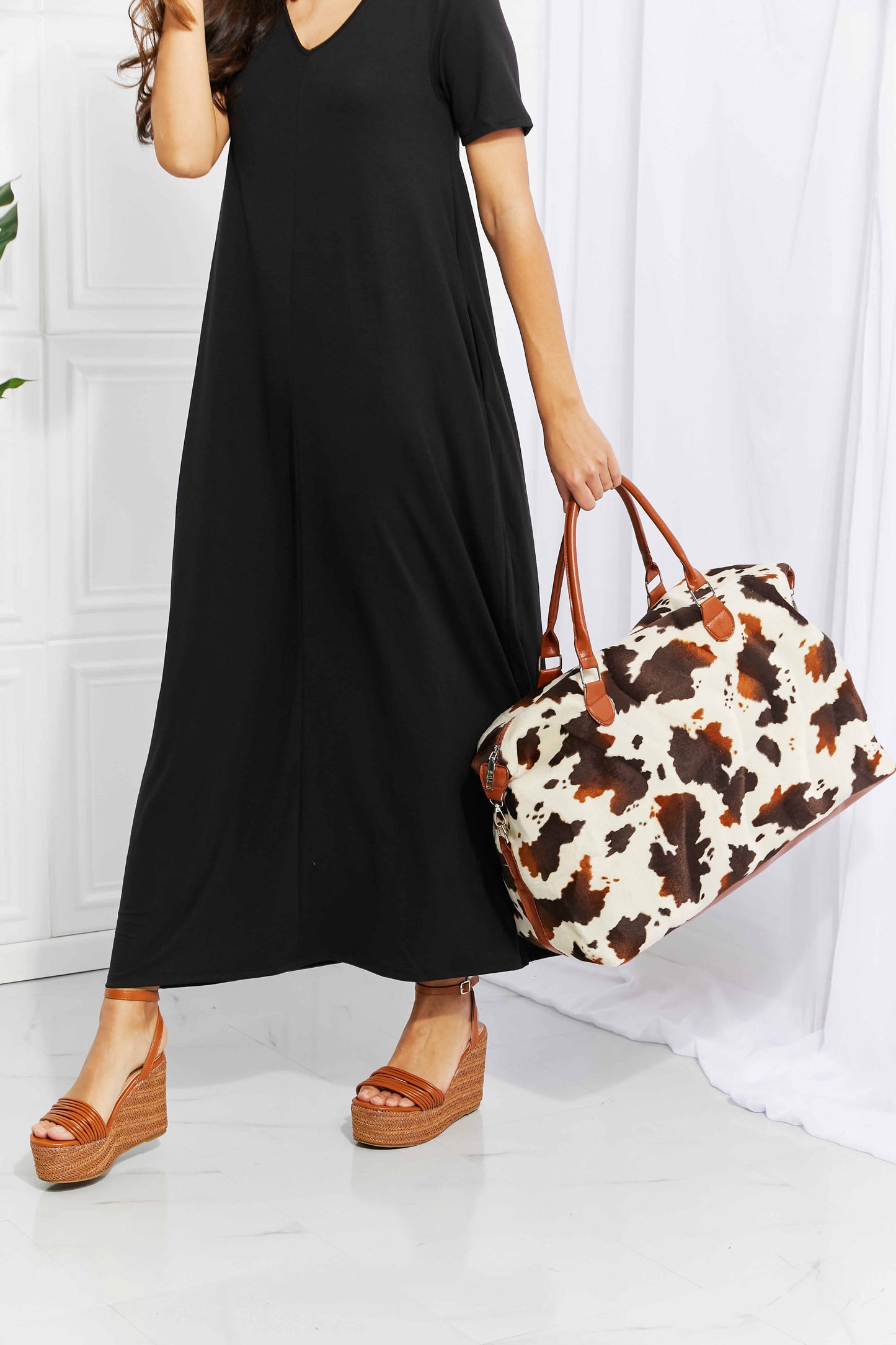 Relax, Recharge, Repeat Animal Print Plush Weekender Bag