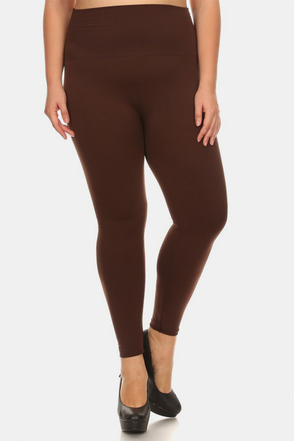 Yelete Ready For Action Seamless Fleece Leggings in Coffee