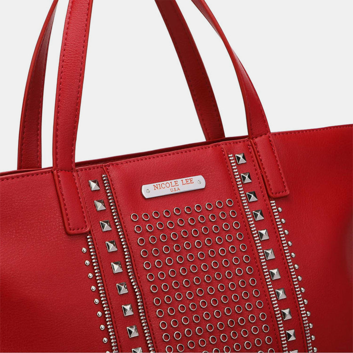 Nicole Lee USA Off For The Weekend Studded Large Tote Bag