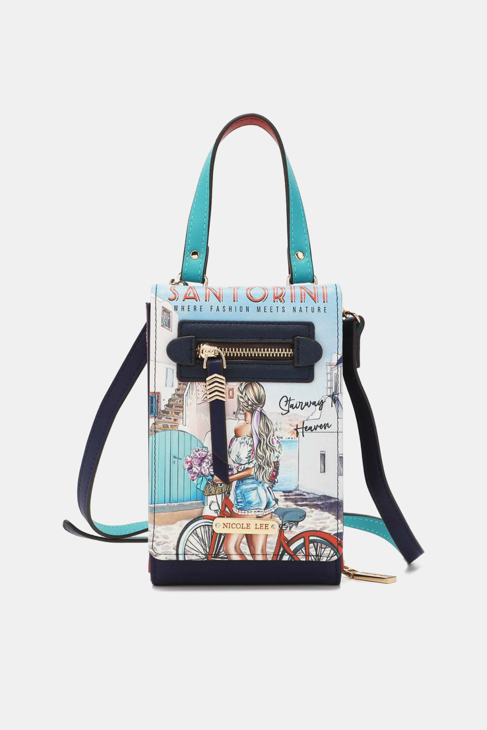 Nicole Lee USA Blue Skies Small Crossbody Wallet