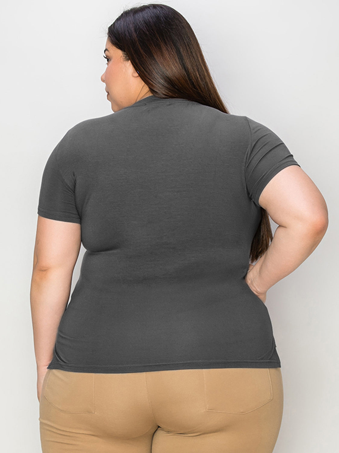 Basic Bae My Kind of Balance V-Neck High-Low T-Shirt