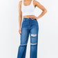 American Bazi Amelia High Waist Distressed Wide Leg Jeans