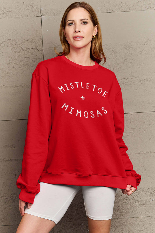 Simply Love MISTLETOE MIMOSAS Long Sleeve Sweatshirt