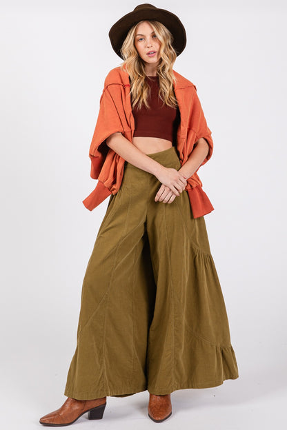 SAGE + FIG Spice & Everything Nice High Rise Corduroy Wide Leg Pants