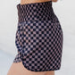 Checkered Cutie Elastic Waist Shorts