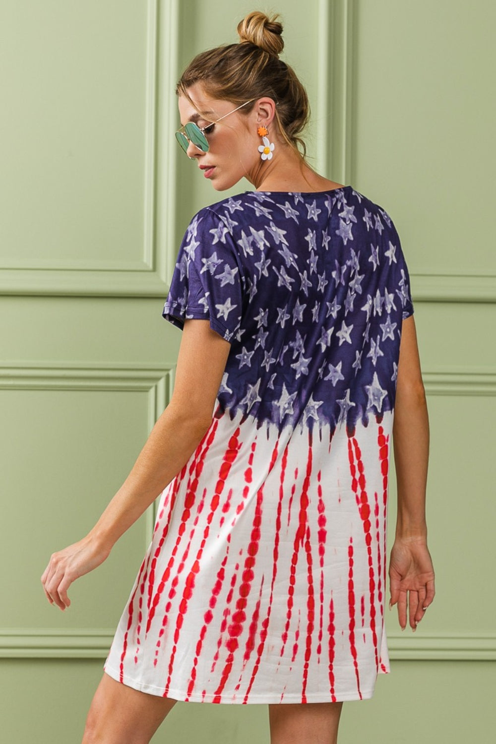 BiBi Summer in the USA American Flag Tee Dress