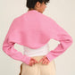 HYFVE Love In A Hug Ribbed Knit Bolero Cardigan