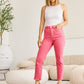 RFM Dylan Tummy Control High Waist Raw Hem Crop Jeans in Sunkissed