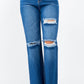 American Bazi Amelia High Waist Distressed Wide Leg Jeans