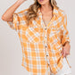 SAGE + FIG You Plaid Me At Hello Button Up Side Slit Shirt