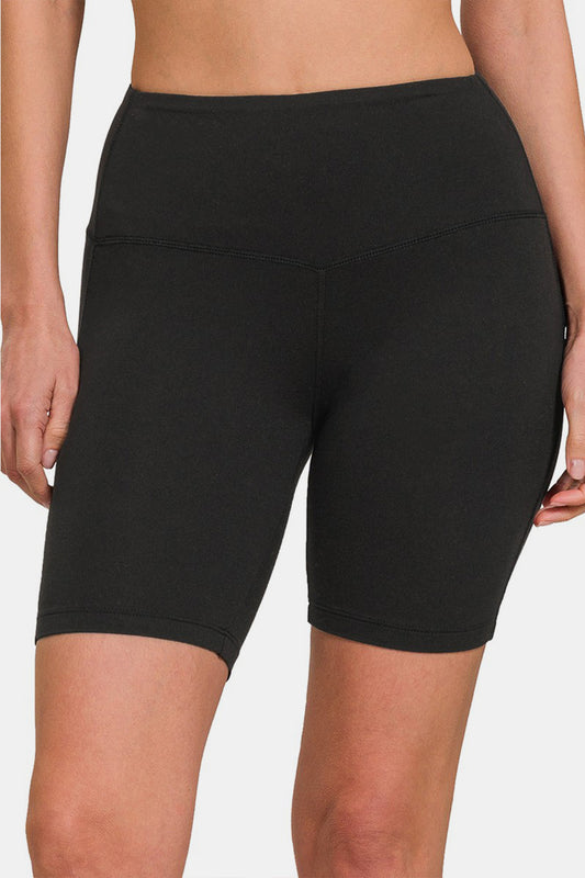 Zenana Get It Girl High Waist Active Shorts