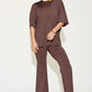 Basic Bae Reflect Bamboo Drop Shoulder T-Shirt and Flare Pants Set