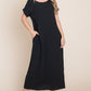 BOMBOM Comfort Cutie Short Sleeve Midi Dress with Pockets