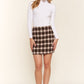 And The Why Living In Plaid Brushed Plaid Mini Skirt