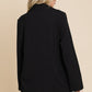 Culture Code Impressed One Button Long Sleeve Blazer with Pockets in Black