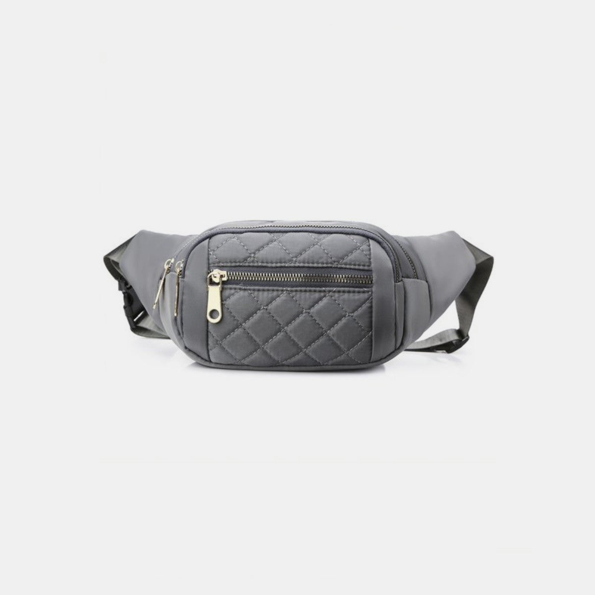 Zenana Own The Day Quilted Multi Pocket Waist Belt Bag