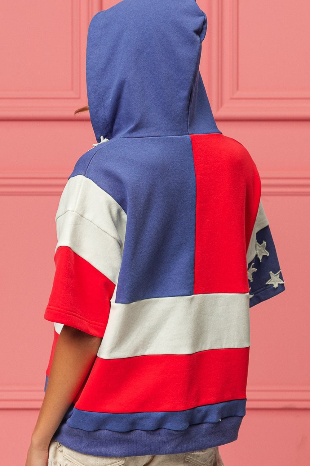 BiBi Let Freedom Ring American Flag Hoodie Top