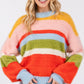 SAGE + FIG Feeling Cozy, Looking Cute Color Block Dropped Shoulder Sweater