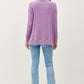 Be Cool Simple Joys Side Slit Mock Neck Long Sleeve Tunic Top in Grape