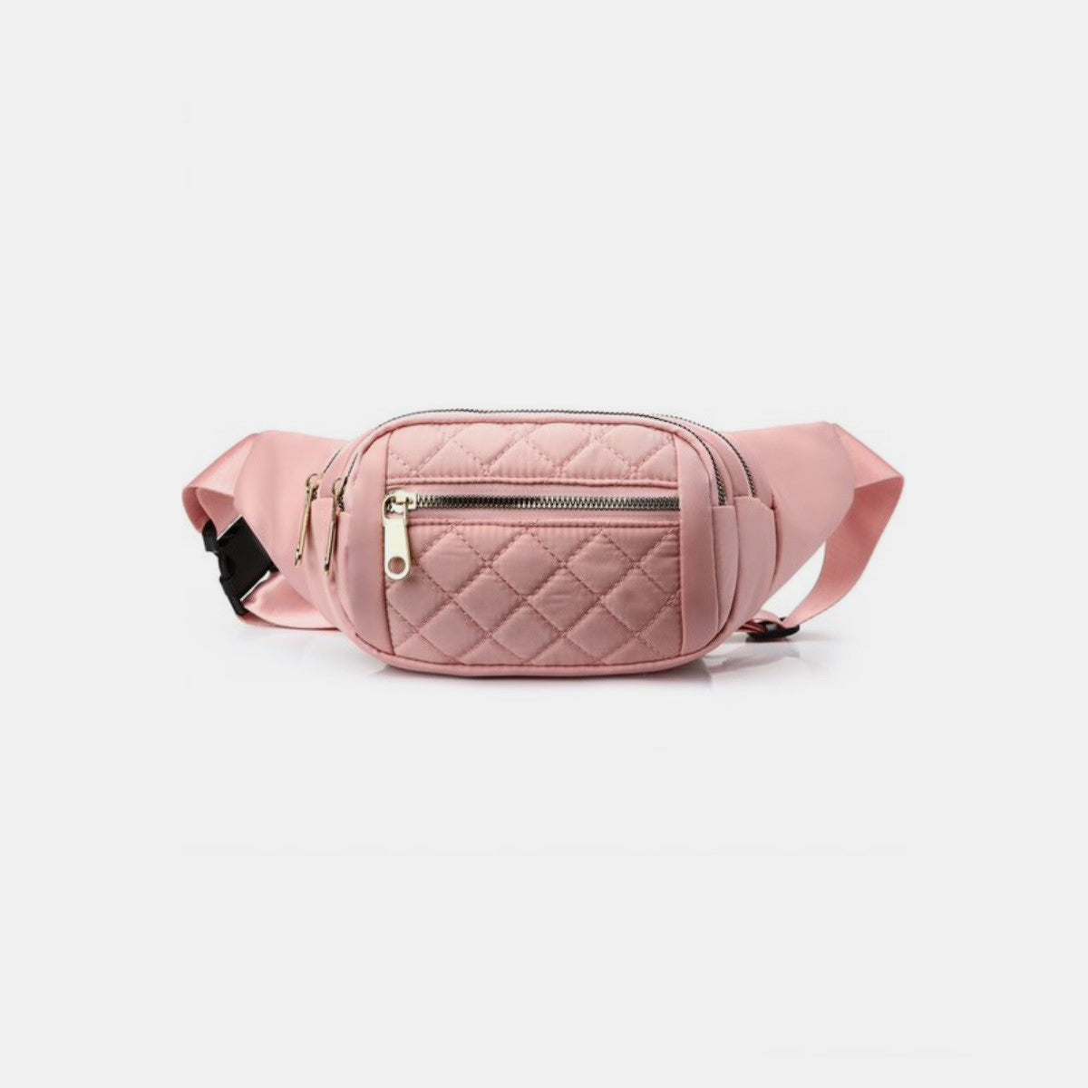 Zenana Own The Day Quilted Multi Pocket Waist Belt Bag