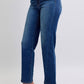 Judy Blue Mel Side Seam Detail Straight Jeans with Pockets