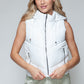 Snobbish A Quilted Beauty Zip Up Quilted Hooded Vest in White
