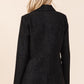 Mittoshop Dressed To Impress Plaid Texture Double-Breasted Long Sleeve Blazer