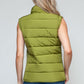 Snobbish Feeling Snug Zip Up Turtleneck Vest with Pockets in Cardamom Seed