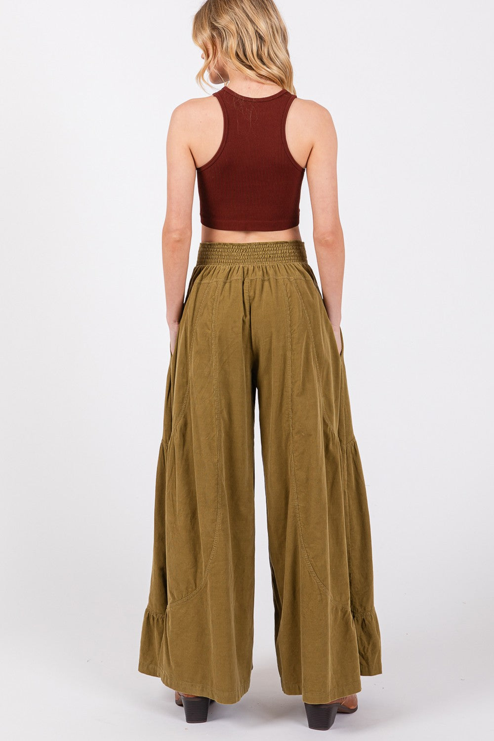 SAGE + FIG Spice & Everything Nice High Rise Corduroy Wide Leg Pants