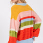 SAGE + FIG Feeling Cozy, Looking Cute Color Block Dropped Shoulder Sweater