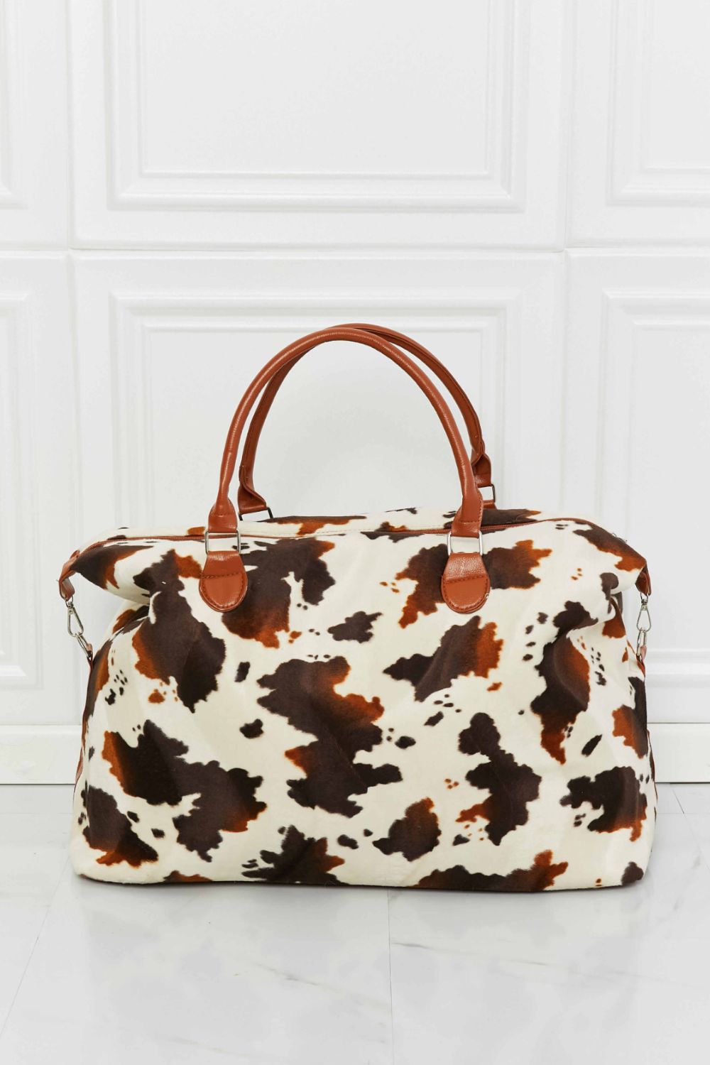 Relax, Recharge, Repeat Animal Print Plush Weekender Bag