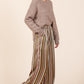 Mittoshop Oh Hey There Striped Satin Elastic Waist Wide Leg Pants in Mauve Multi