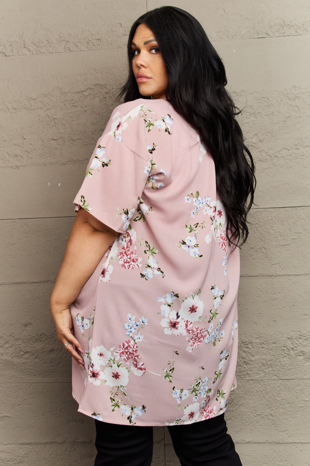 Justin Taylor Aurora Rose Floral Kimono