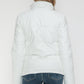 YMI Cozy Perfection Pocketed Zip Up Turtleneck Puffer Jacket in White