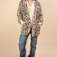 VERY J Where We Goin' Fuzzy Leopard Long Sleeve Hooded Jacket