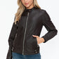 Snobbish A Wild Ride Faux Leather Biker Jacket with Side Zip Pockets in Chocolate