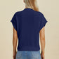 Double Take Lovely Day Mock Neck Short Sleeve Sweater