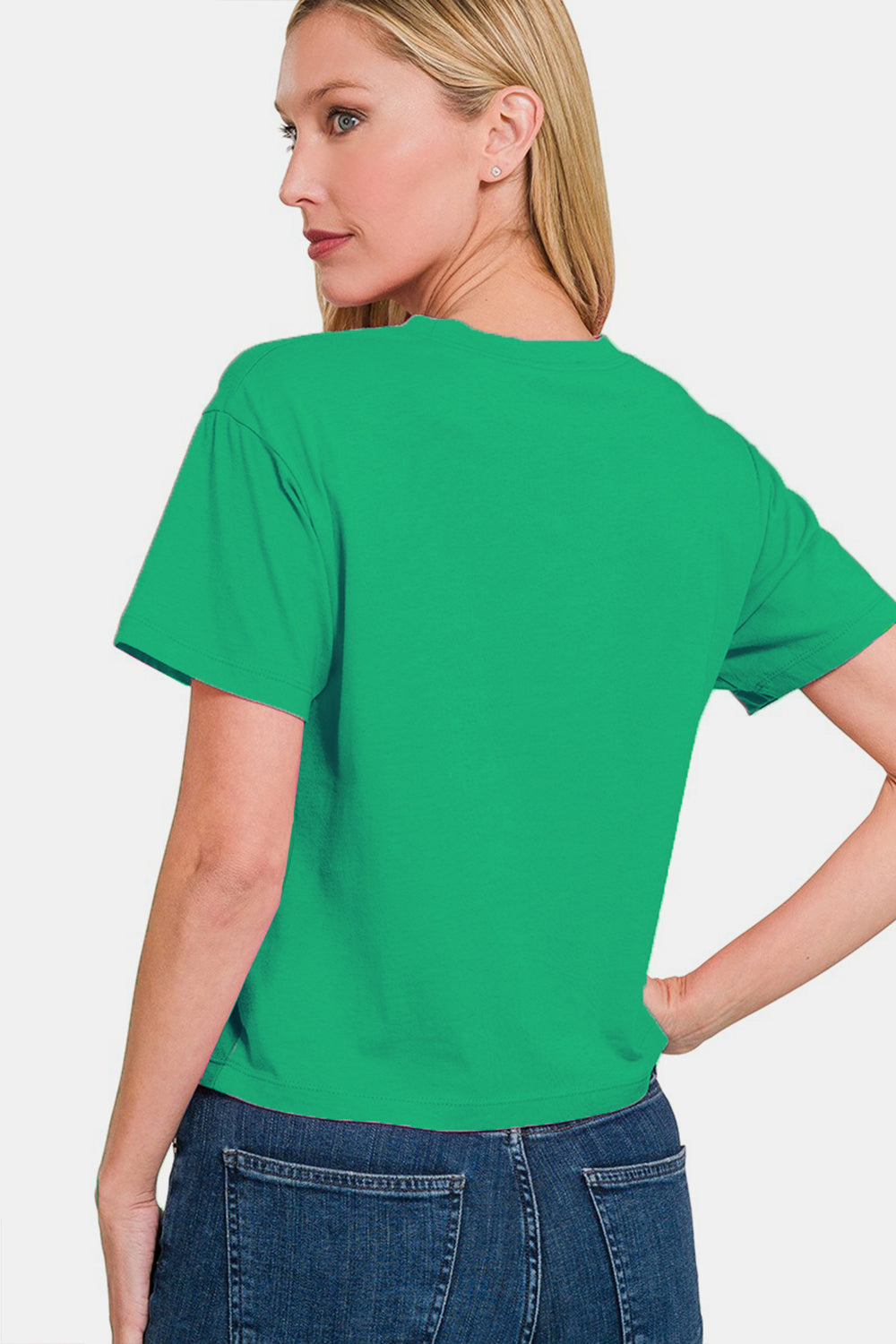 Zenana Expressions Short Sleeve Cropped T-Shirt