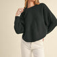 Mable Dolman Days Cropped Sweater in Black