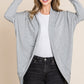BOMBOM Wrap Me In Your Wings Open Front Long Sleeve Cocoon Cardigan