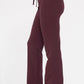 Mono B Own It Drawstring Flared Pants in Plum