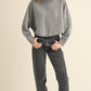 Mable Dolman Days Cropped Sweater in Heather Grey