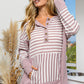 BiBi Born To Roam Striped Thumbhole Long Sleeve Top