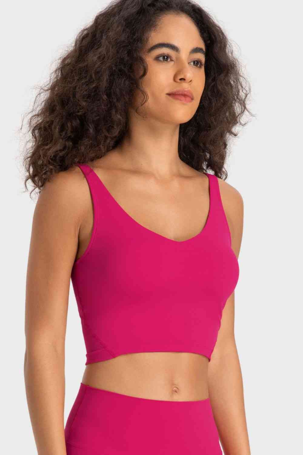 Cherished Deep V-Neck Crop Sports Bra