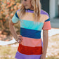 I Got It From My Mama Girls Color Block Side Slit Mini Dress