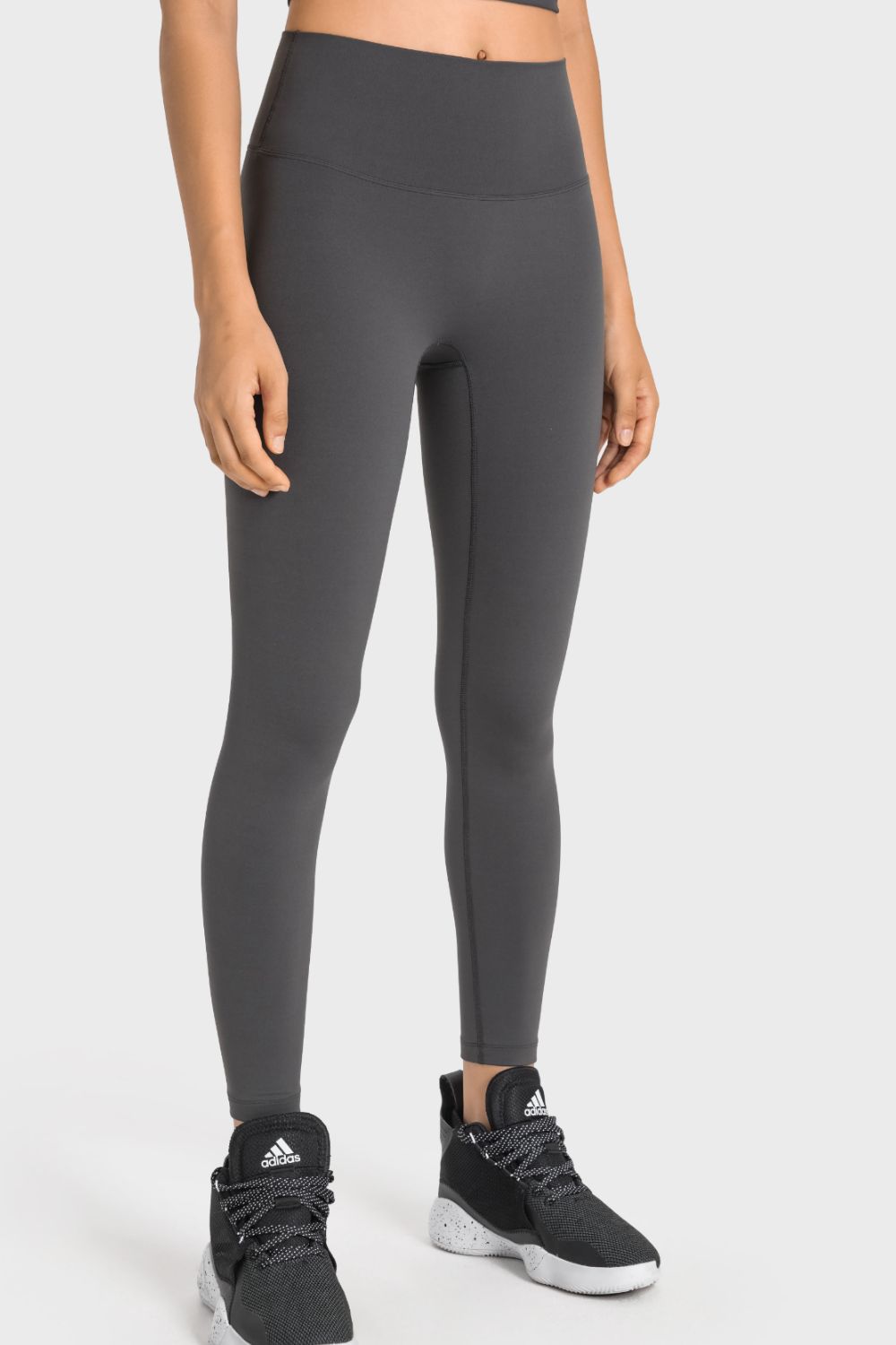 Meet You At The Bar(Bell) Feels Like Skin High-Rise Wide Waistband Yoga Leggings